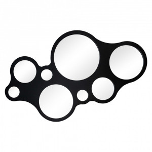 Зеркало декоративное в чёрной раме Round Eyes Black